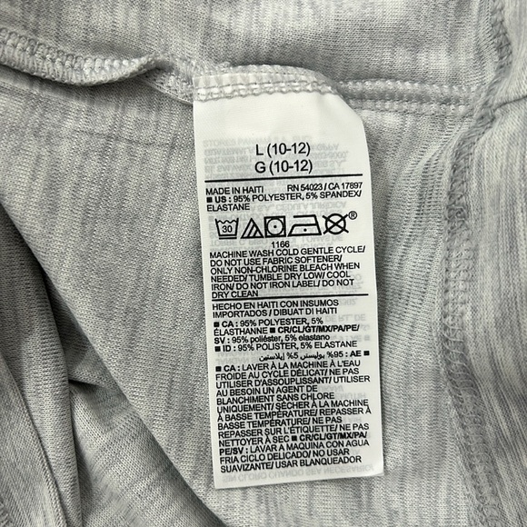 Old Navy Girls Active Breathe On Short Sleeve Crop Shirt Heather Gray L 10-12 - Picture 4 of 5